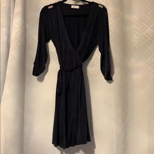 Calvin Klein navy blue wrap dress